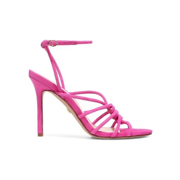 VERONICA BEARD pink Aneesha Suede Strappy Sandals size 7 - Picture 1 of 14